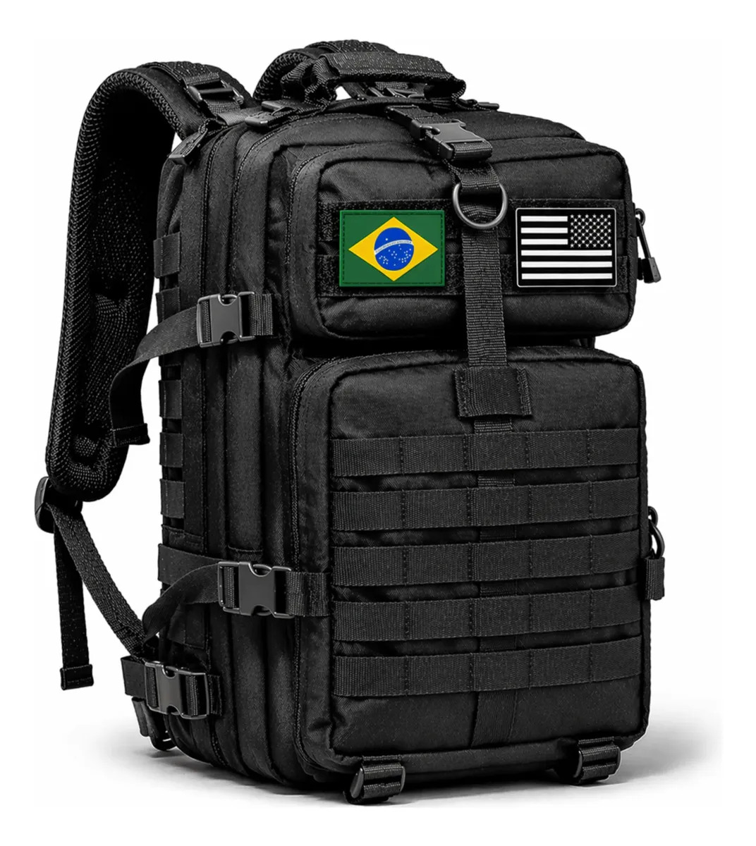 Mochila Tática 50L Militar Impermeável Reforçada Grande Viagem Resistente Rincostar Preto
