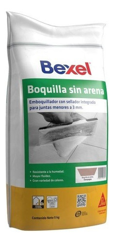 Bexel Boquilla Sin Arena 5 Kg Juntas De Hasta 3 Mm Blanco