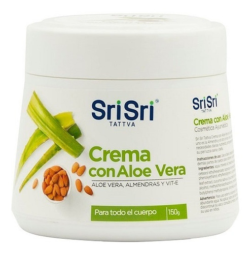 Crema Corporal Srisri Con Aloe Y Aceite De Almendra X 150 Gr