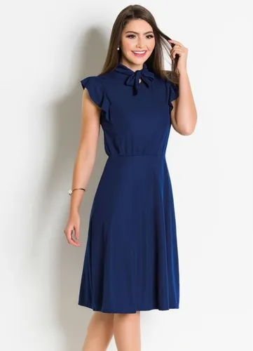 Vestido azul marinho mercado livre sales