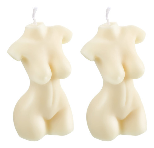 2 Velas De Soya Para El Cuerpo Femenino, Vela De Torso Para