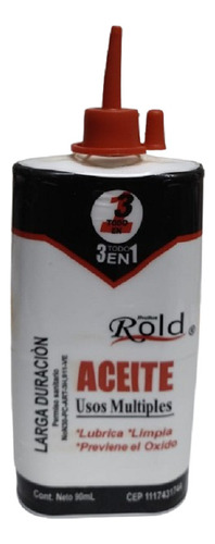 Aceite Lubricante 3 Todo En 1 De 90ml Jhulius Rold