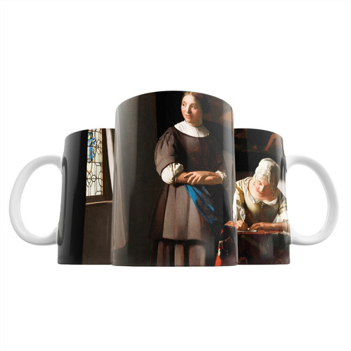Taza Dama Escribe Una Carta - Johannes Vermeer