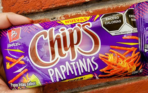 Chips Papatinas Fuego (10 Bolsas De 31 Gr. C/u). Barcel.
