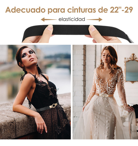4pcs Cinturones Para Mujere Elástico Elegantes Ajustable