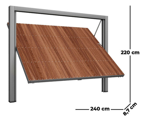 Portão Contrapeso De Aço Galvanizado Com Painel Em Hhwt