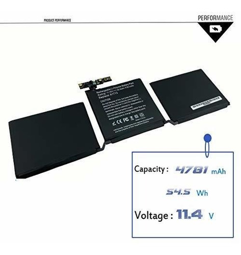 Imagen 3 de 5 de Emaks A1713 - Batería Para Apple Macbook Pro 13 A1708 (fin