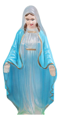 Madre Virgen María Estatuilla 10cm Abrigo Azul Claro