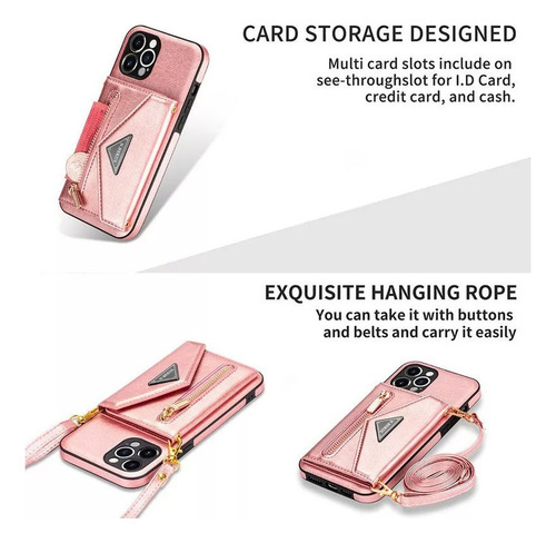 Funda De Piel Para iPhone Funda Tipo Cartera Con Correa