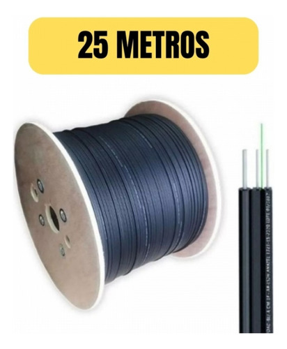 Cabo Fibra Optico Drop Compacto Lszh 25 Metros Intelbras