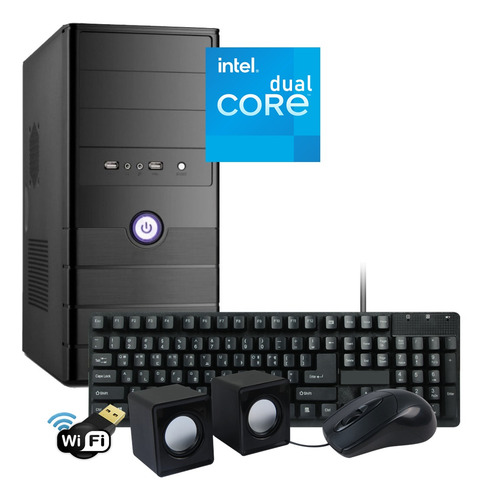 Imagen 1 de 1 de Torre Pc Nueva Intel Dual Core Ssd 120gb +1tb Windows10 Wifi