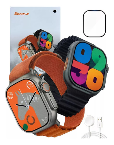 Smartwatch U9 Plus Função Ilha Dinâmica Com Chat Gbt Amoled Caixa Preto Pulseira Preto Bisel Preto Desenho Da Pulseira Mesh