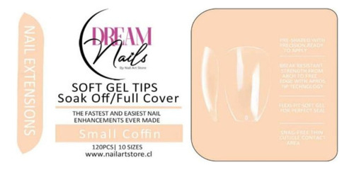 Tips Soft Gel - Small Coffin - Dream Nails (120pcs)