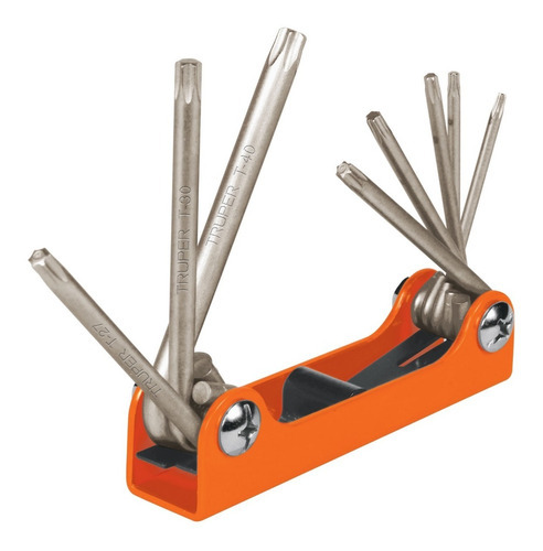 Kit Juego De 8 Llaves Torx Tipo Navaja Bolsillo Truper 15569