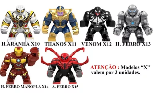 Kit 20 Bonecos Super Herois Marvel Dc E Outros Montar