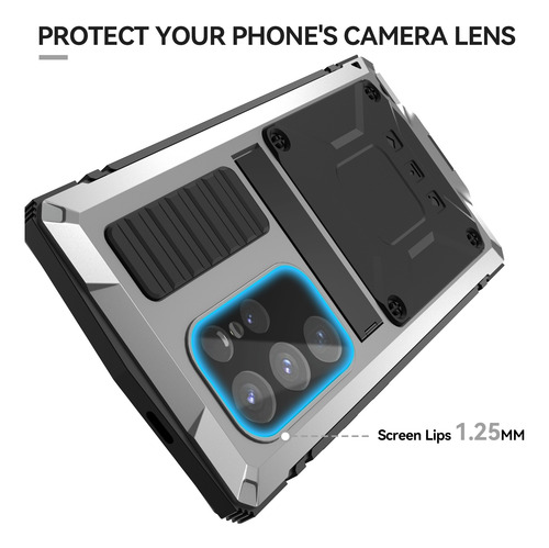 Cámara + Funda Protectora De Pantalla De Cristal Para Samsung Galaxy S25 Ultra S24 S23 S22 Plus S21 Fe Note 20 Cubierta