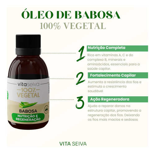 Kit C/ Shampoo/condicionador/mascara/oleo Babosa Vita Seiva