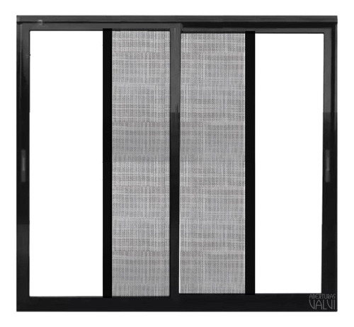 Ventana Modena Negro Y Mosquitero De 100x150 Vidrio 4mm