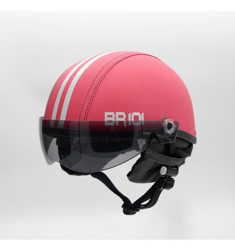 Capacete Coquinho Scooter Elétrica Bike Rosa Viseira