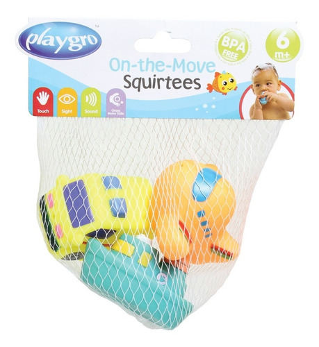Imagen 2 de 6 de Playgro Autos Para Agua Y Baño On The Move Squirtees