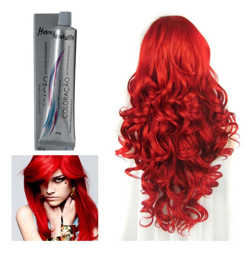  Tinta Cabelo Vermelho Red Coloração Hidraty / Mairibel 60g