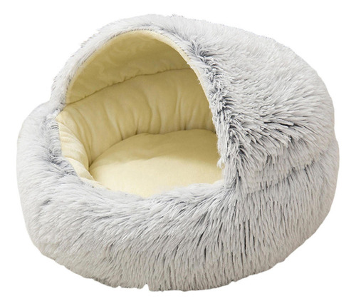 Z Cama Para Mascotas, Redonda, Suave, De Felpa, Nido, Cueva,