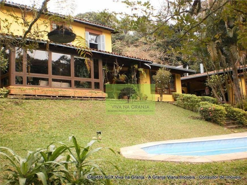 Imagem 8 de 30 de Projeto Aconchegante Que Une A Natureza E O Conforto, Fazendinha, Granja Viana, Ca0485 Agv - Ca0485