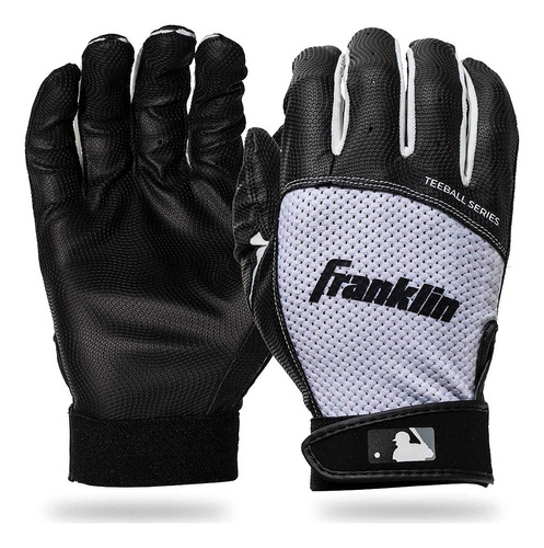 Guanteletas Beisbol Flex Franklin Negro Blanco 3 A 12 Años Talla Extra Extra Chica