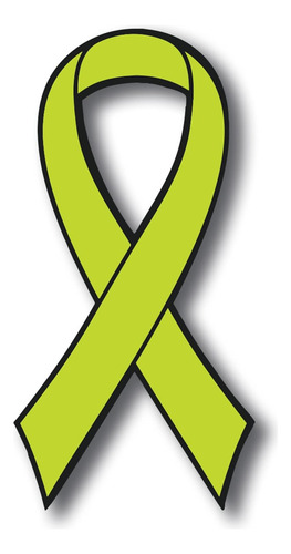 Lime Lymphoma Cancer Awareness Ribbon Coche Imán Calco...