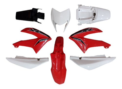 Kit Plasticos Honda Xr 150 2015 Rojo C/calcos