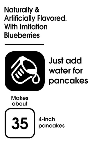 Mezcla Para Pancakes Y Waffles Blueberry 793g | Great Value