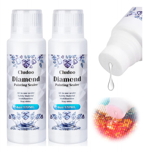 Cludoo Sellador De Pintura De Diamante 5d De 8.1fl Oz/8 Oz P