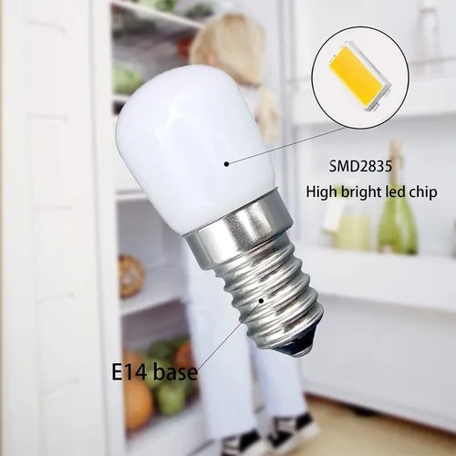 Lámpara Led E14 3w Heladera Maquina Coser - - Luz Blanca Fría