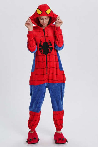 Pijama Mameluco Spiderman Disfraz Cosplay Adulto Kigurumi