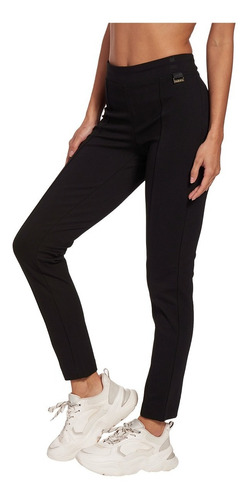 Pantalón Calvin Klein Slim Liso Clásico Negro Para Mujer | Envío gratis