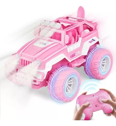 Coche Rosa Con Control Remoto Para Niños, Jeep A Escala 1:16