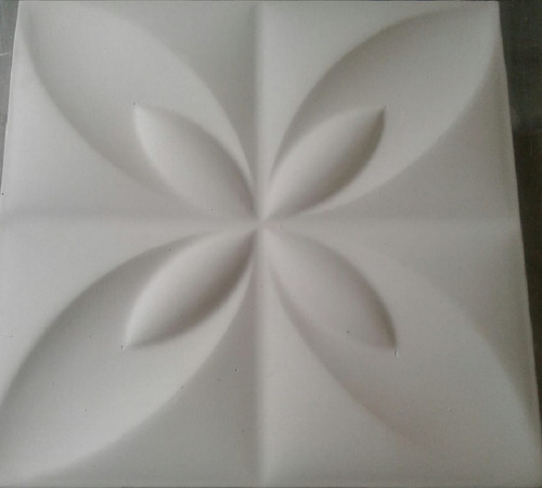 3 Formas Em Abs Gesso Cimento 3d (flor Do Oriente 34x34cm)