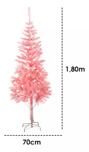 Árvore de Natal Rosa Claro - 1,80m