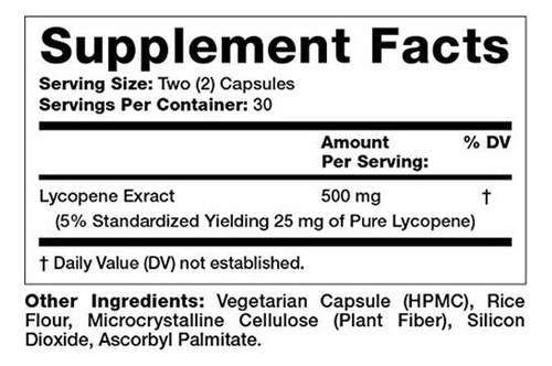 Olympian Labs Lycopene 25 Mg, 60 Capsules/ 30 Servings