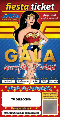 Invitación Digital Personalizada Mujer Maravilla Animada | MercadoLibre Invitación Digital Personalizada Mujer Maravilla Animada | MercadoLibre