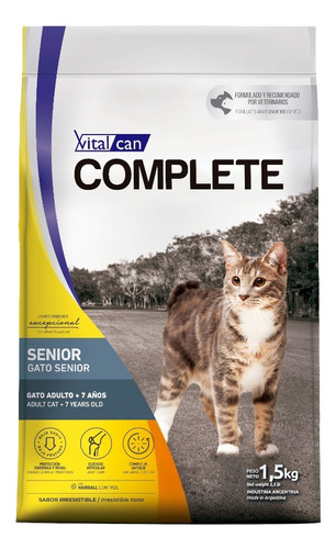 Alimento Vitalcan Complete para gato senior sabor mix en bolsa de 7.5 kg