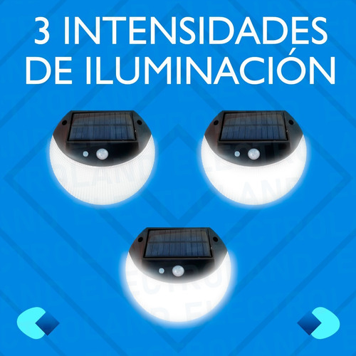 Imagen 6 de 10 de Lámpara Reflector Panel Solar Con Sensor Movimiento 25w