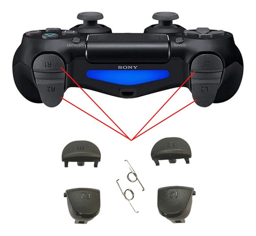 Kit Completo Gatillos Joystick Compatible Ps4 Jds 040 - 050