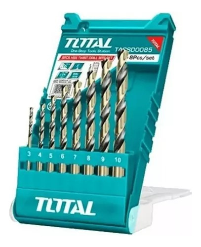 Set Juego Brocas Para Metal 8 Piezas Total Tacsd0085