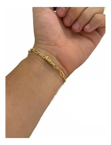 Pulseira 5mm Banhado A Ouro Joia Maciça