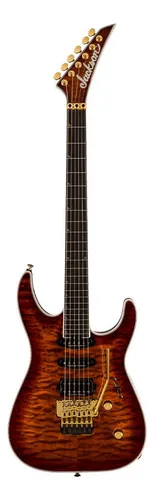 【返品送料無料】 Jackson Pro Plus Series Soloist Sla3q Amber Tiger Eye ギター