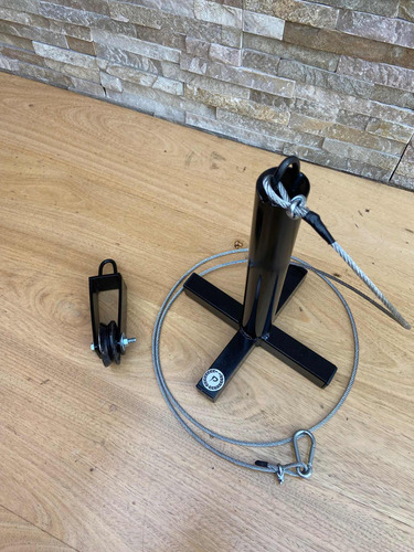 Polea Simple + Porta Discos + Accesorios. Gym