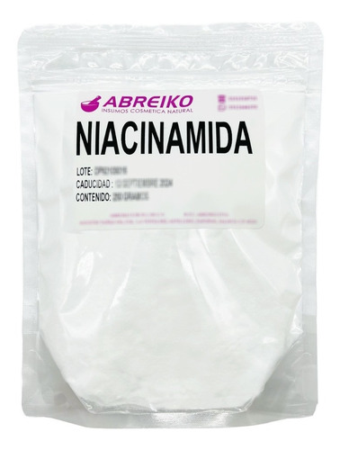 Niacinamida Usp Vitamina B3 Uso Cosmetico 250 Gramos Tipo de piel Cualquier tipo de piel