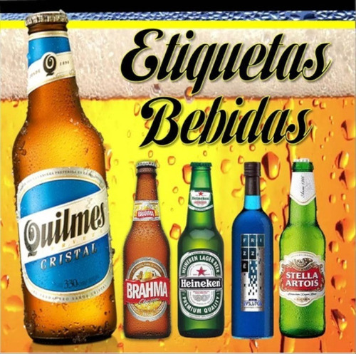 Kit Imprimible Etiquetas De Bebidas Editables Cerveza Vinos