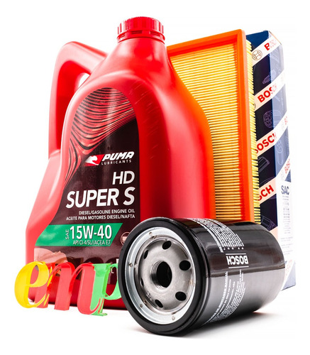 Filtros + Aceite Puma Hd Super 15w40 Vw Gol 